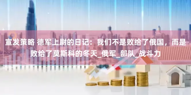 宣发策略 德军上尉的日记：我们不是败给了俄国，而是败给了莫斯科的冬天_俄军_部队_战斗力